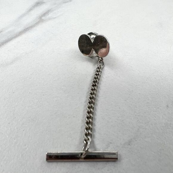 Vintage Silver Tone Infinity Lapel Tie Tack Pin - Picture 1 of 6
